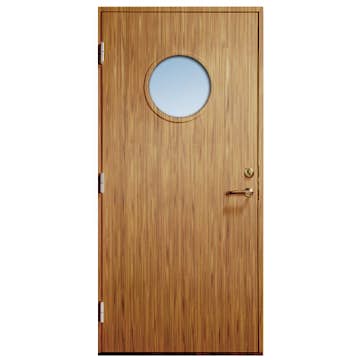 Ytterdörr Diplomat Rosa Träfanér Klarglas