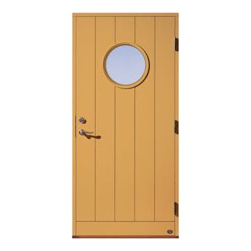 Ytterdörr Leksandsdörren Tunsta Runt Glas Eco74 RC2N