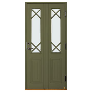 Ytterdörr Leksandsdörren Klockarberg Klarglas Eco74 RC2N