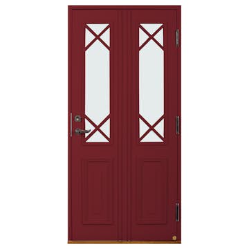 Ytterdörr Leksandsdörren Klockarberg Klarglas Eco74 RC2N