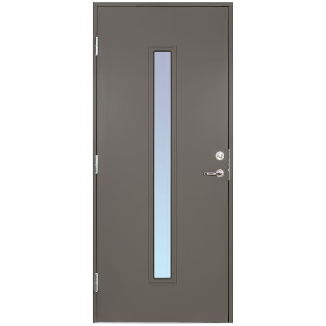 Ytterdörr Scandidoor Torp 90x210 Grå Vänster Klarglas Outlet