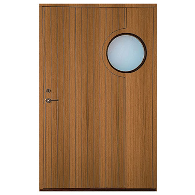 Ytterdörr SnickarPer 1201G Fold Teak Klarglas