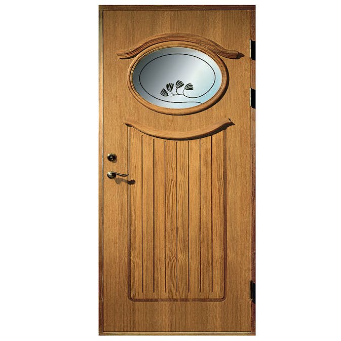 Ytterdörr SnickarPer 286G Teak Klarglas