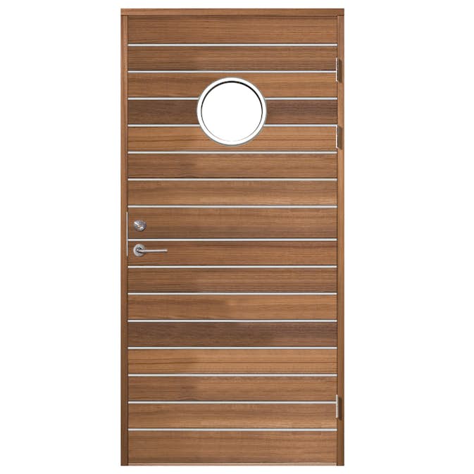 Ytterdörr SnickarPer 50G Spine Classic Teak Klarglas