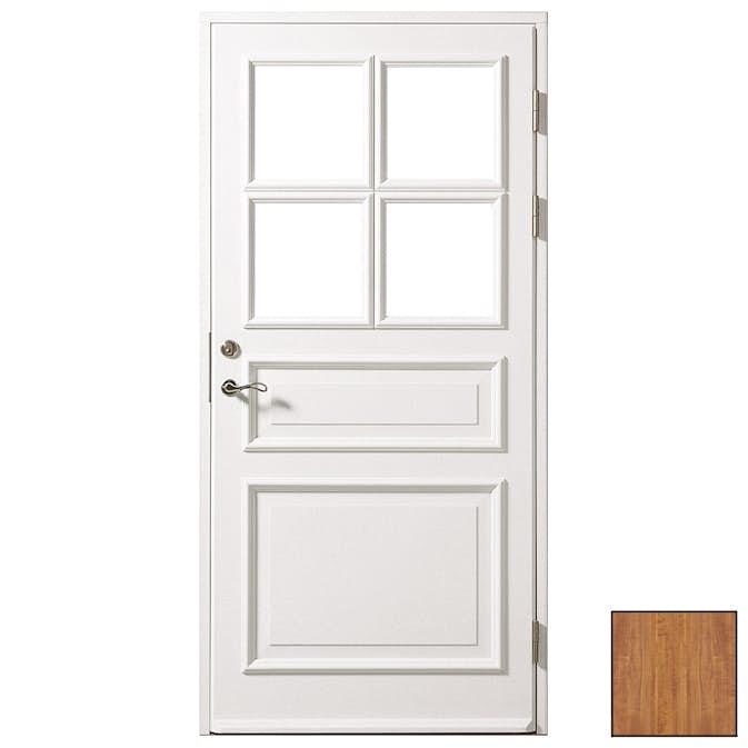 Ytterdörr SnickarPer 73G Teak Klarglas