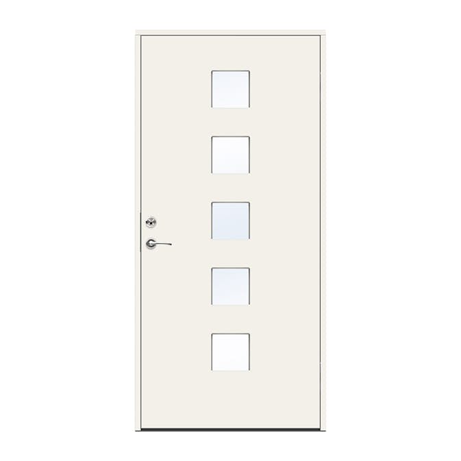 Ytterdörr Swedoor Dice Klarglas 100x210 cm Höger Klassisk Vit Outlet