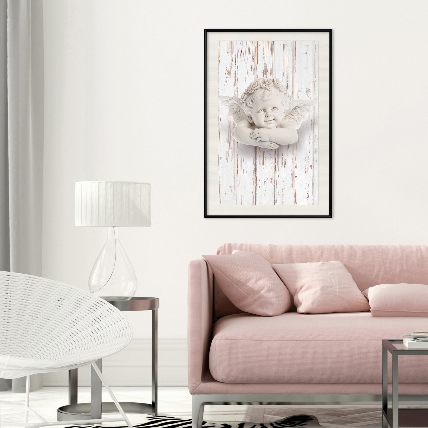 Affisch - Happy Dawn [Poster] 30x45 Svart ram med passepartout, 30x45 cm