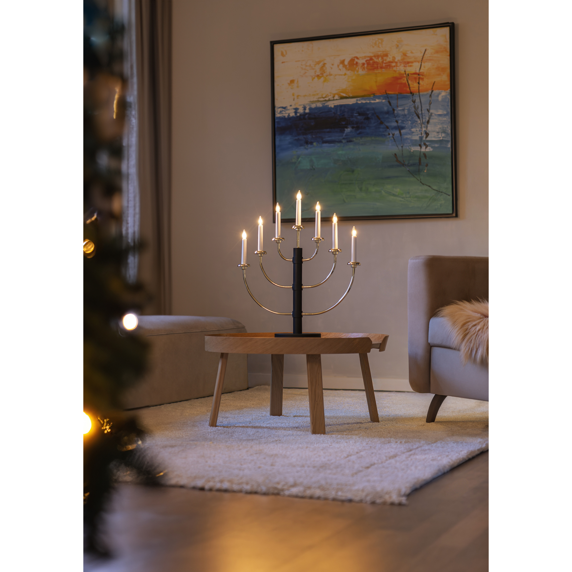 Adventsljusstake Gnojsö Konstsmide Metall 7 Ljus