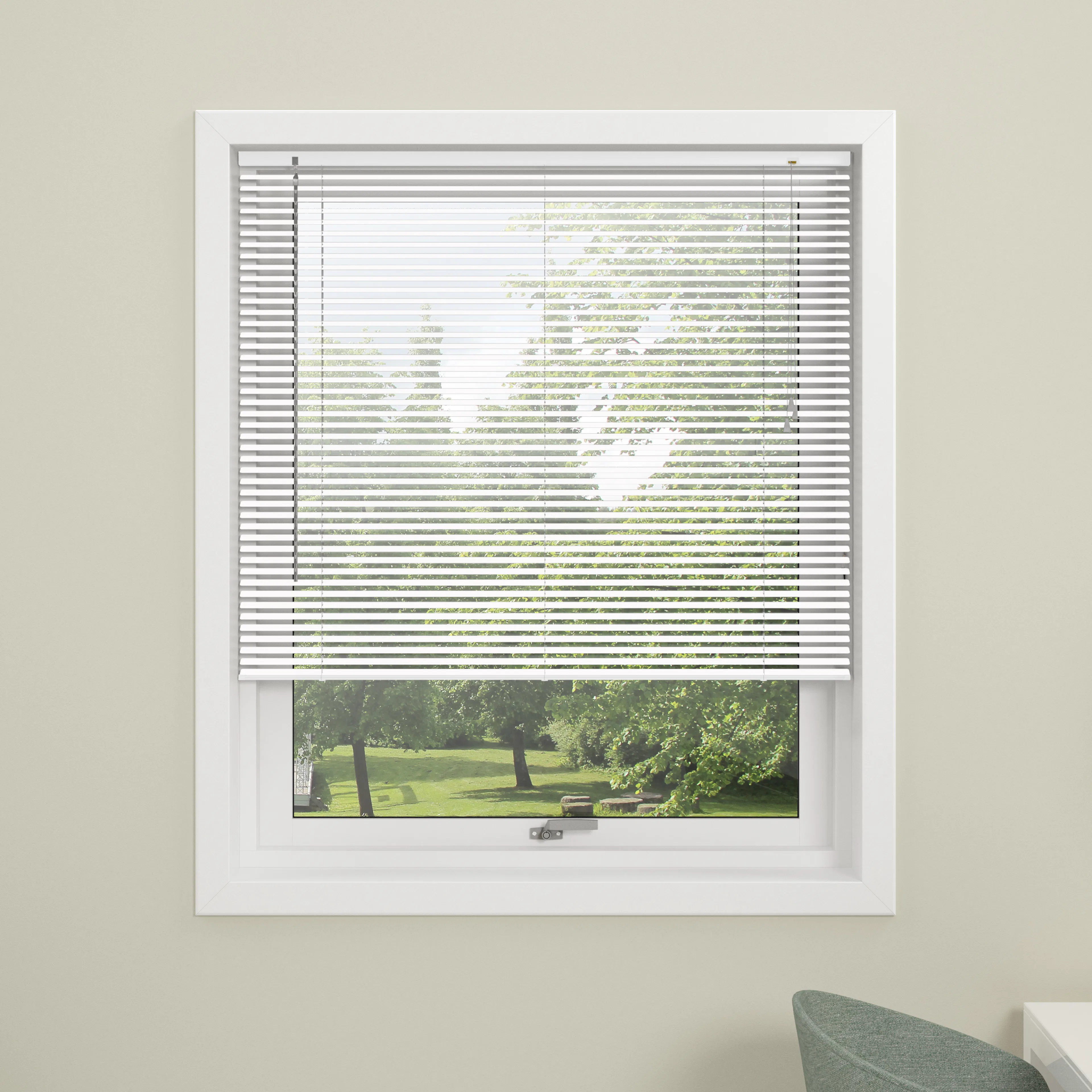Alu-persienn Twist 25mm vit 130x130 Bredd: 130 cm, Längd: 130 cm, Färg: Vit