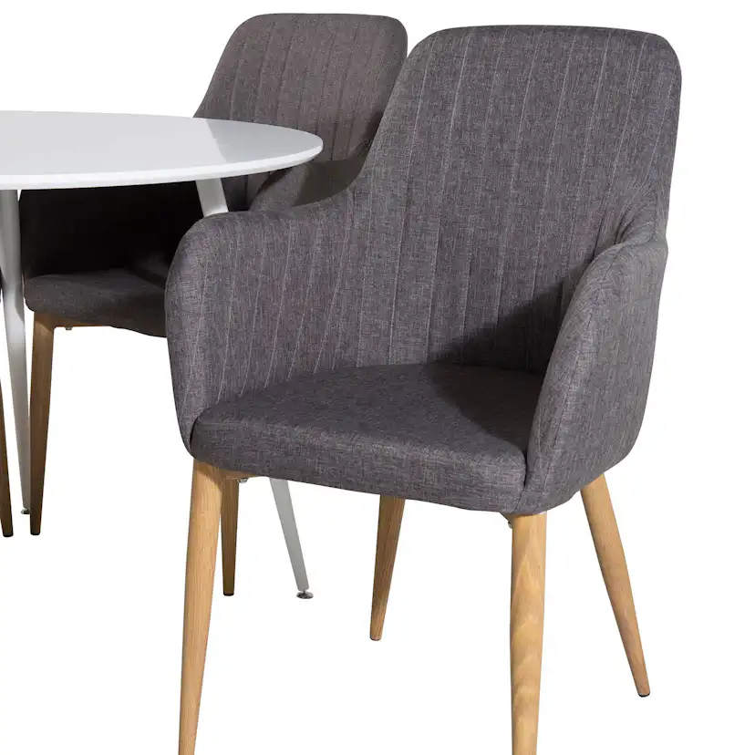 Matgrupp Venture Home Plake med 4 Corina Stolar Polyestertyg Runt