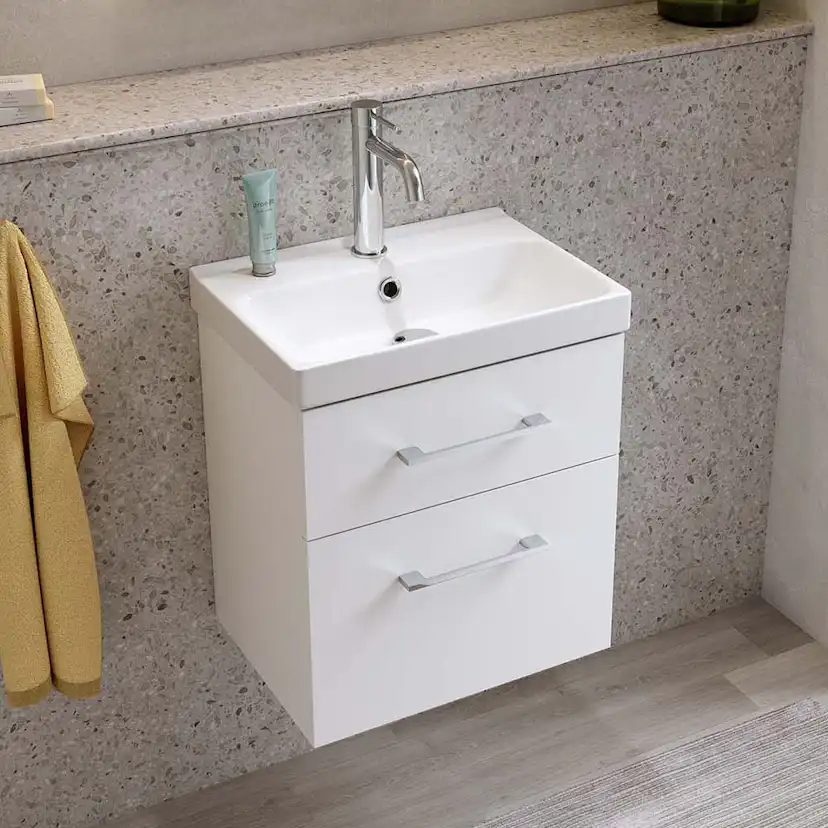 TVÄTTSTÄLLSSKÅP FIX TREND VIT MATT MED TVÄTTSTÄLL 420 Färg: Vit, Bredd: 420mm