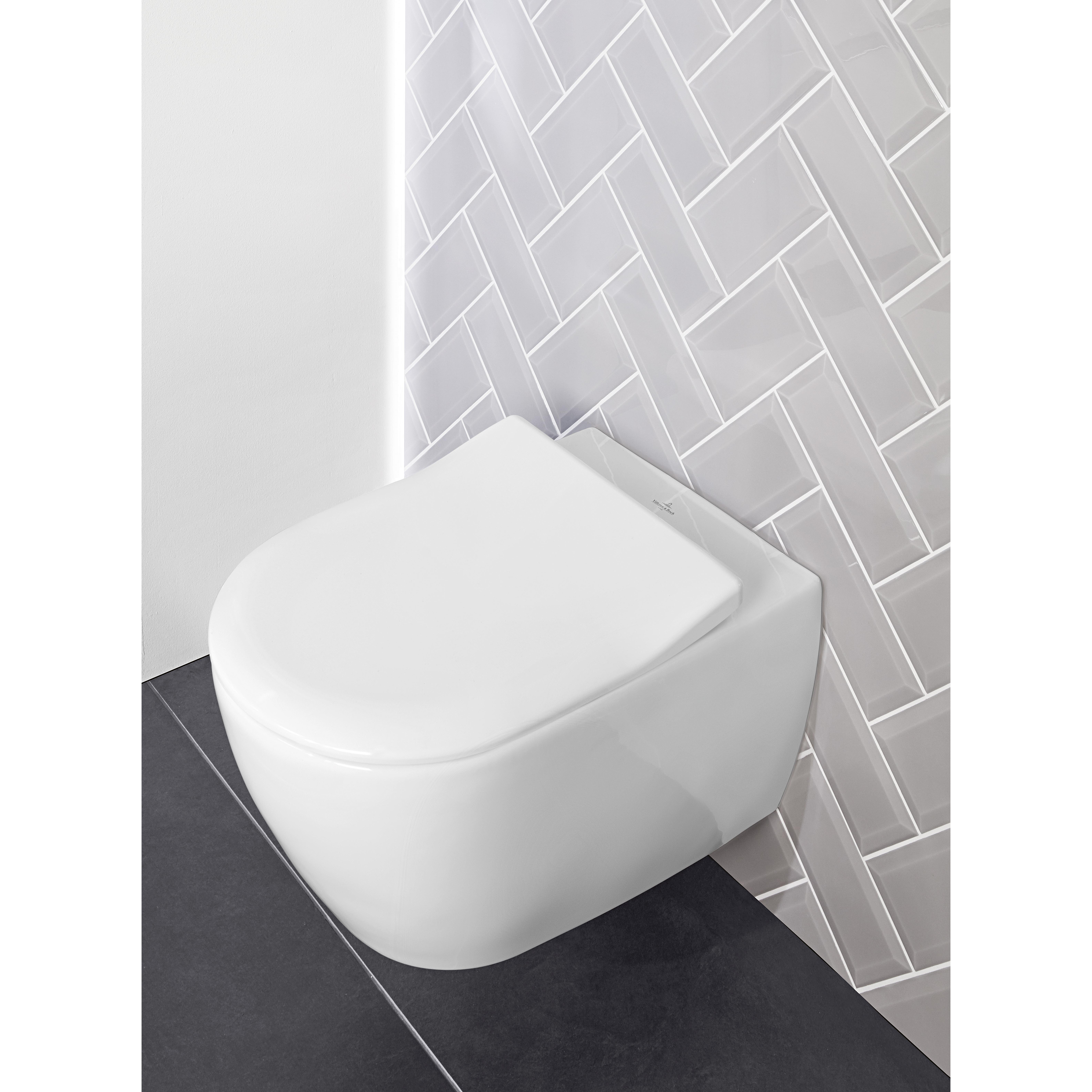 Vägghängd toalett Villeroy & Boch Subway 2.0 5614R201 Vit Alpin, med Toalettsits