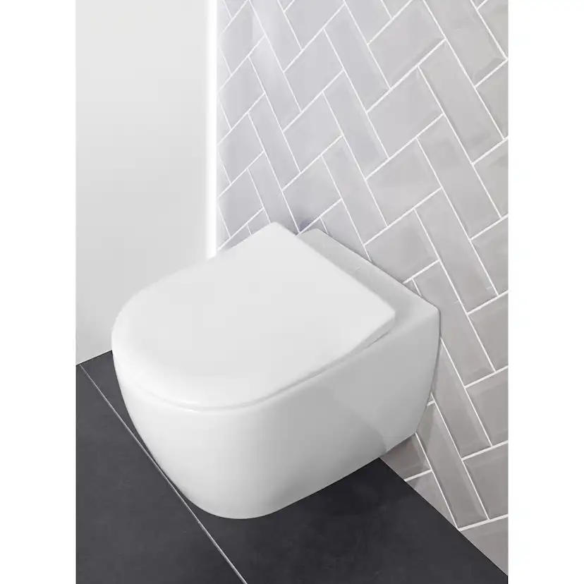 Vägghängd toalett Villeroy & Boch Subway 2.0 5614R201 Vit Alpin, med Toalettsits
