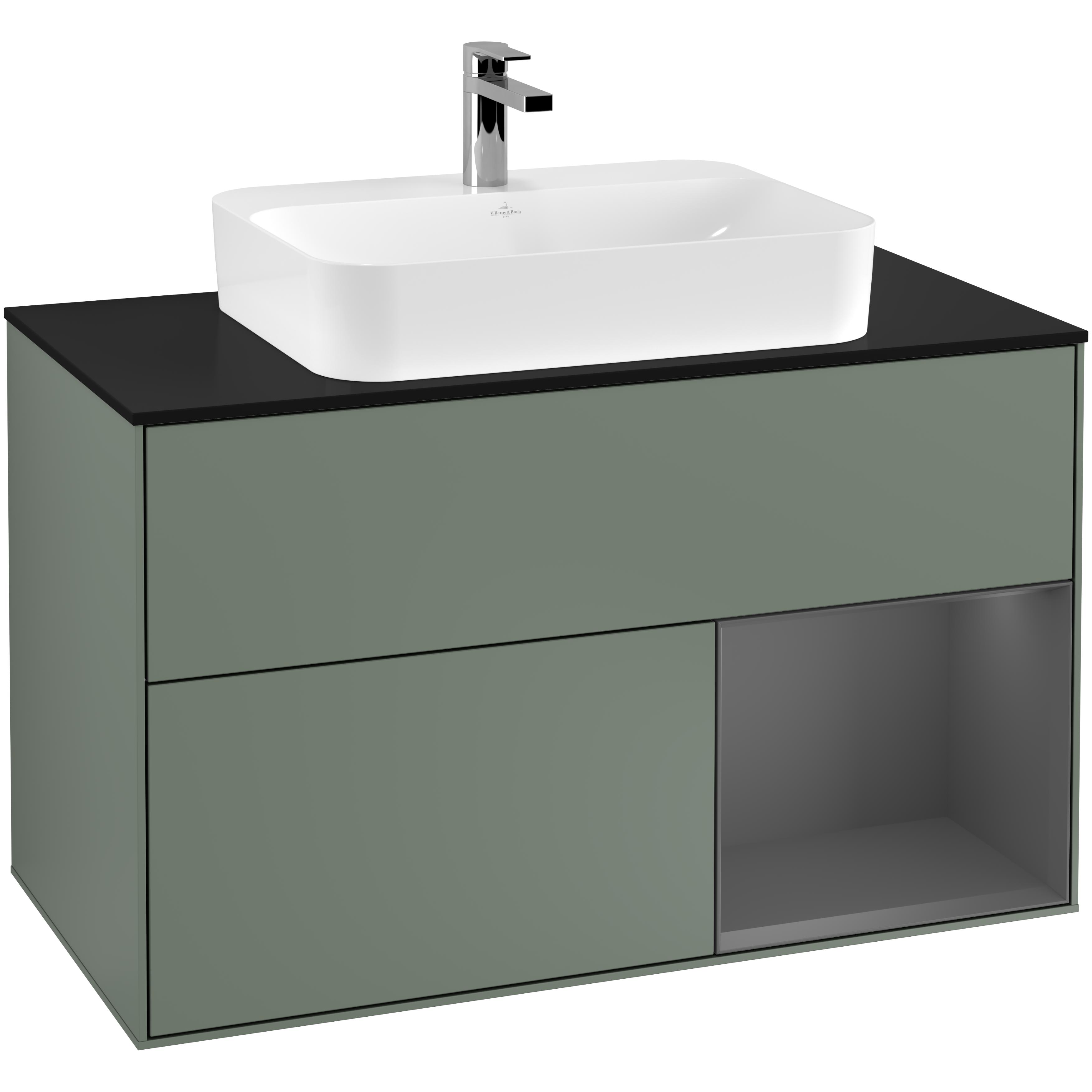 Tvättställsskåp Villeroy & Boch Finion med 2 Lådor Hylla och Bänkskiva för Ytmonterat Tvättställ