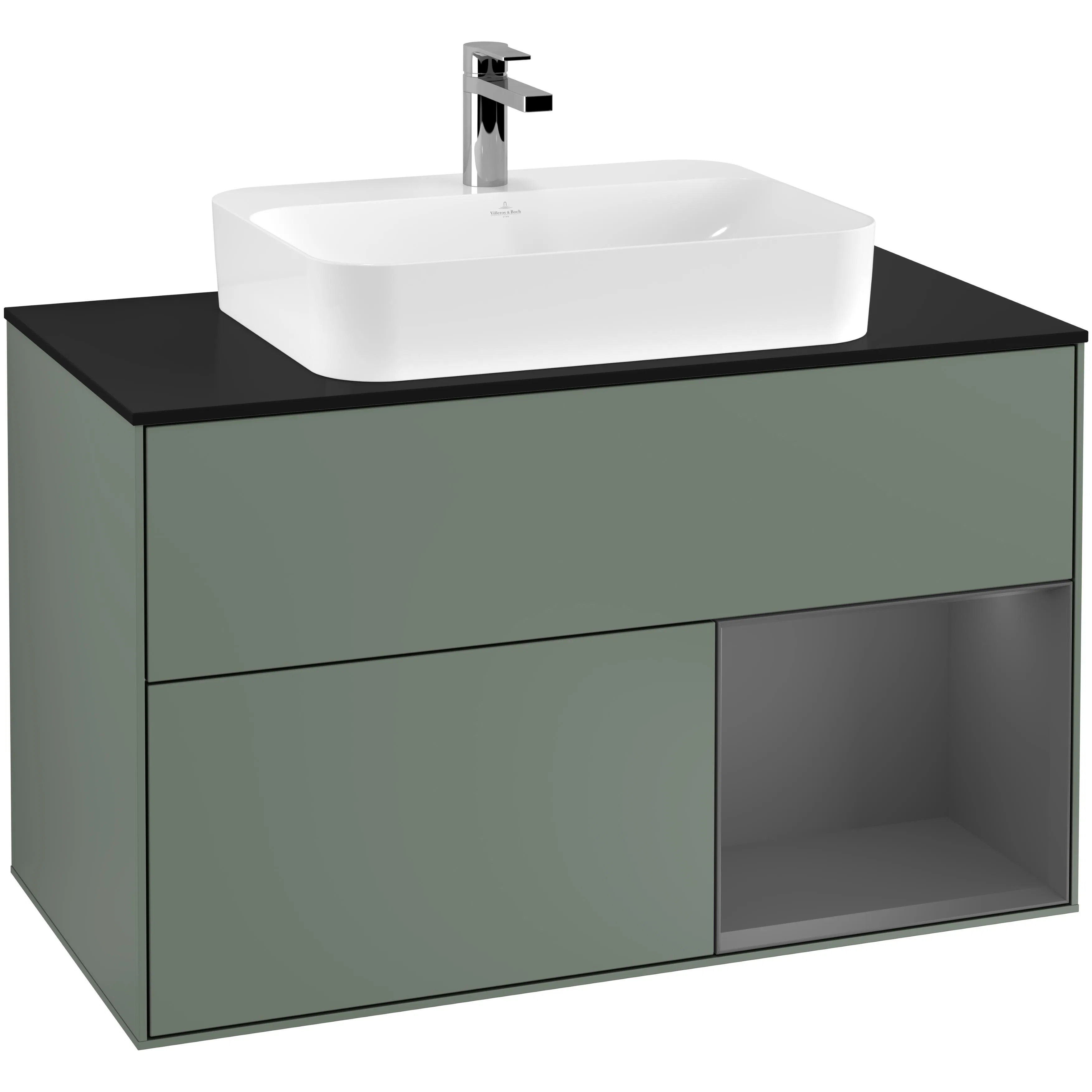 Tvättställsskåp Villeroy & Boch Finion med 2 Lådor Hylla och Bänkskiva för Ytmonterat Tvättställ
