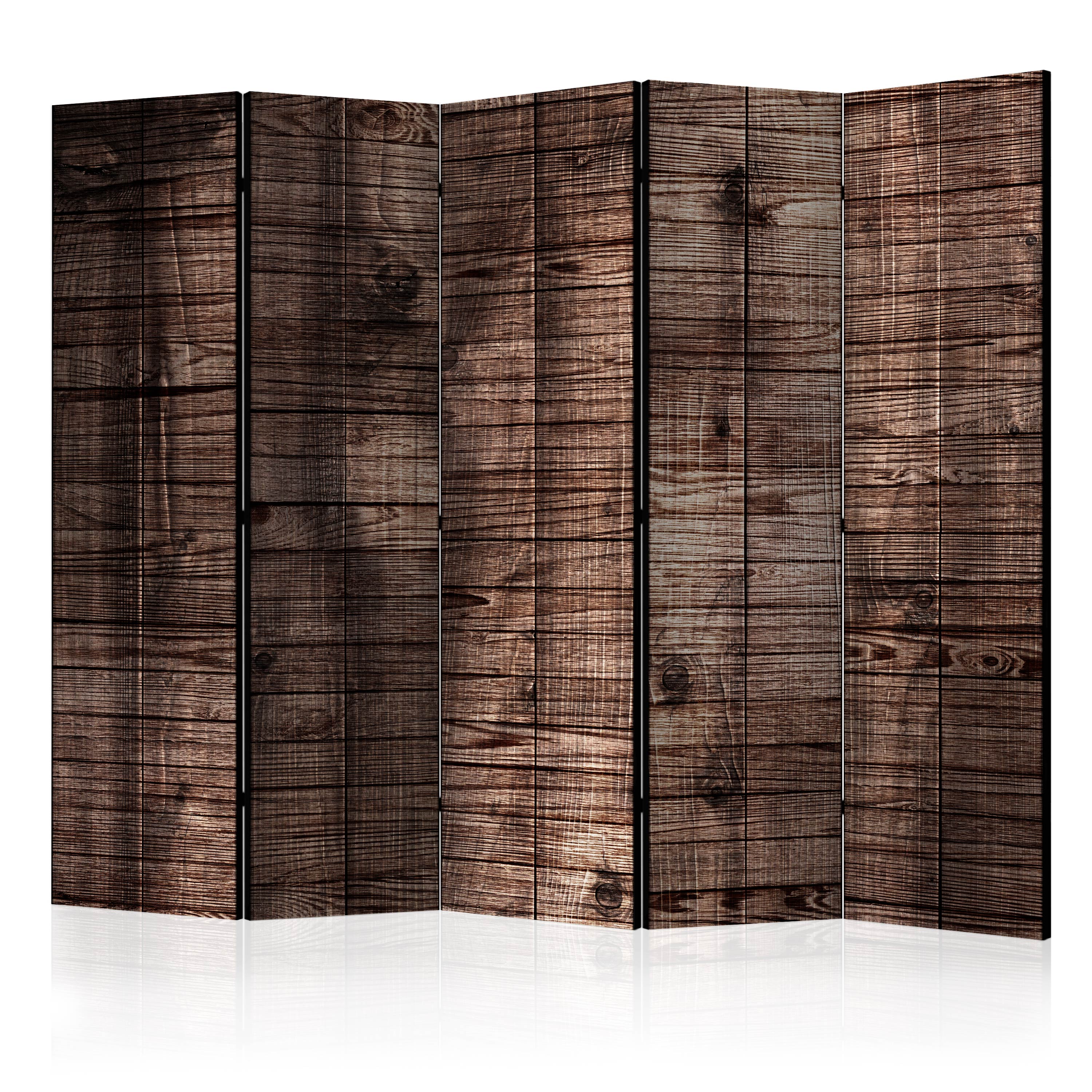 Rumsavdelare Skärmvägg Arkiio Dark Brown Boards II 225x172 cm