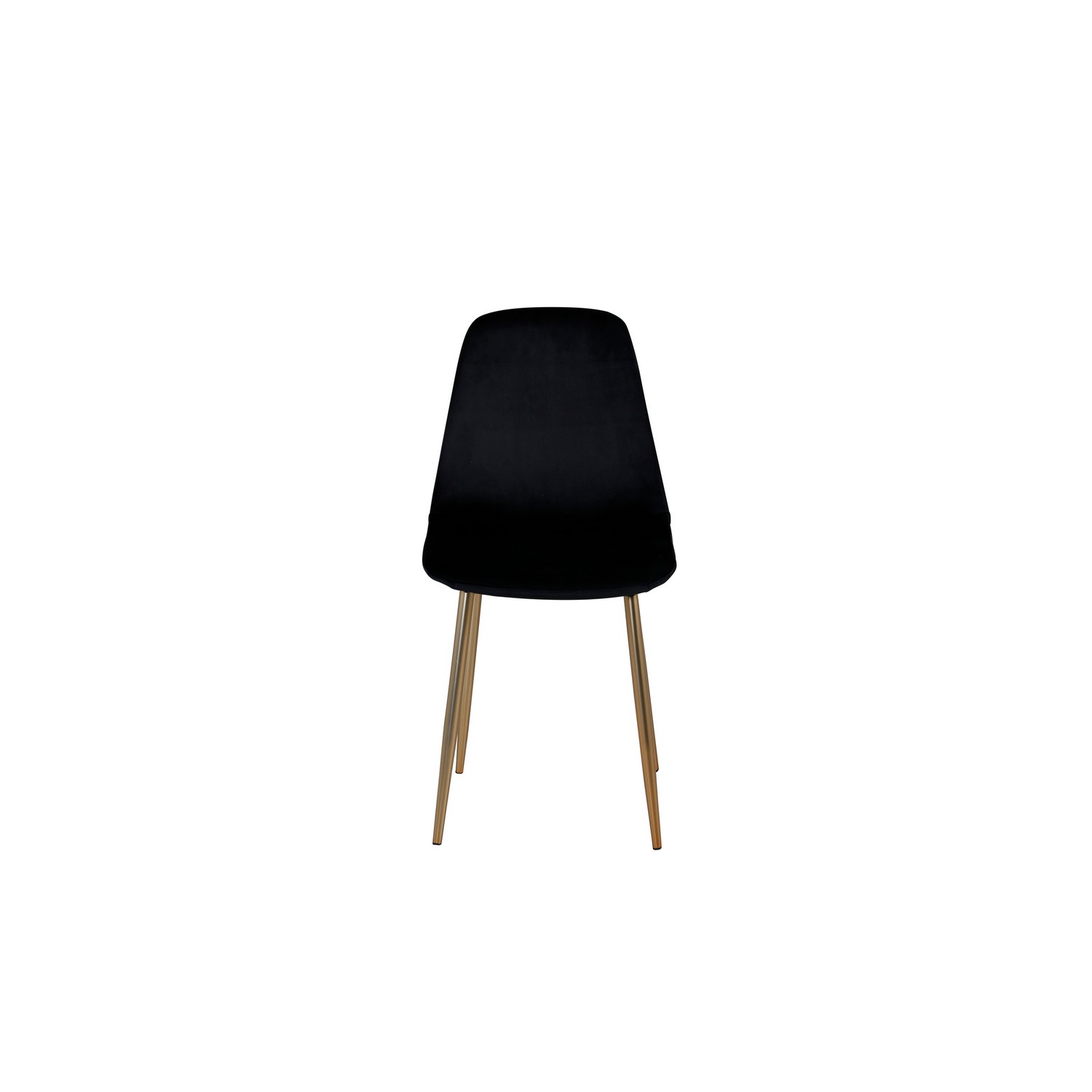 Polar Chair - Black Velvet / Matt brass leg Svart/Mässing