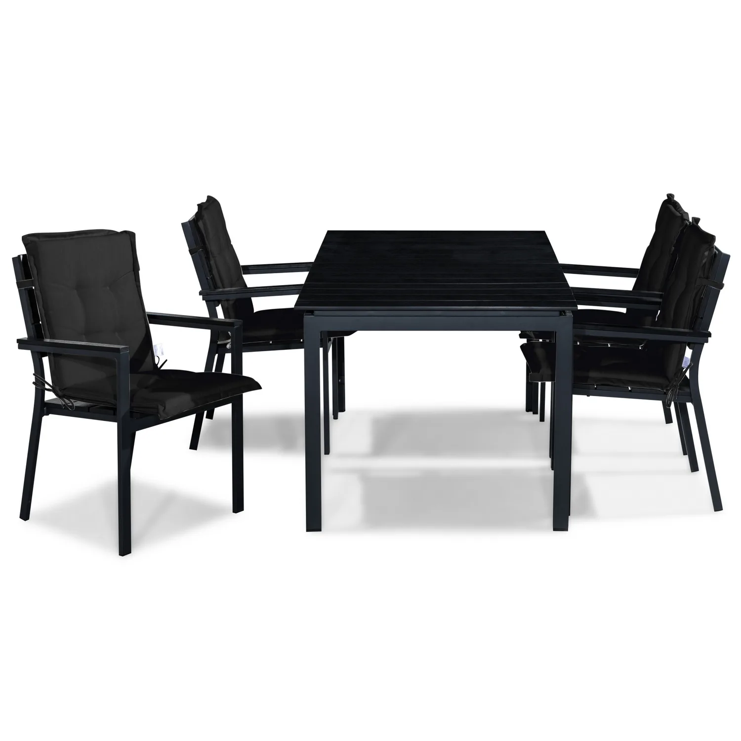 Matgrupp Comfort Garden Tunis 152-210x90 med 4 Stapelstolar