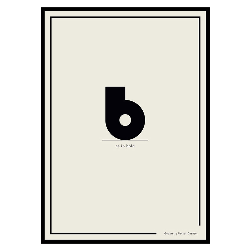 Poster Gallerix B As In Bold