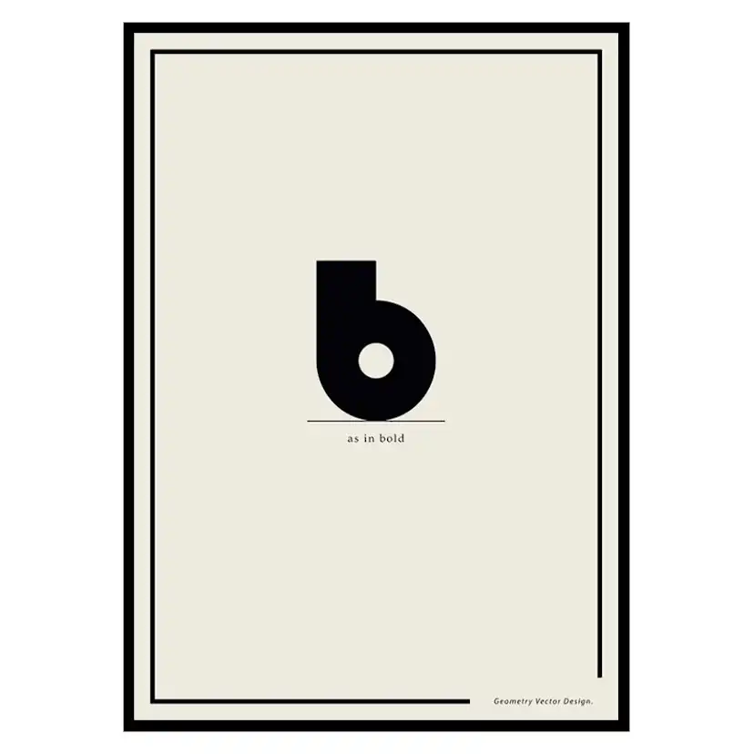 Poster Gallerix B As In Bold