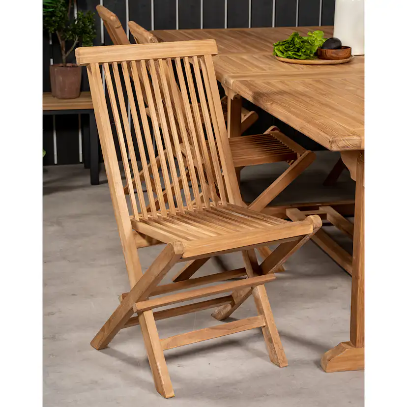 Matgrupp Venture Home Kenya 195-295x110 Teak med 6 Kenya Fällbara Stolar