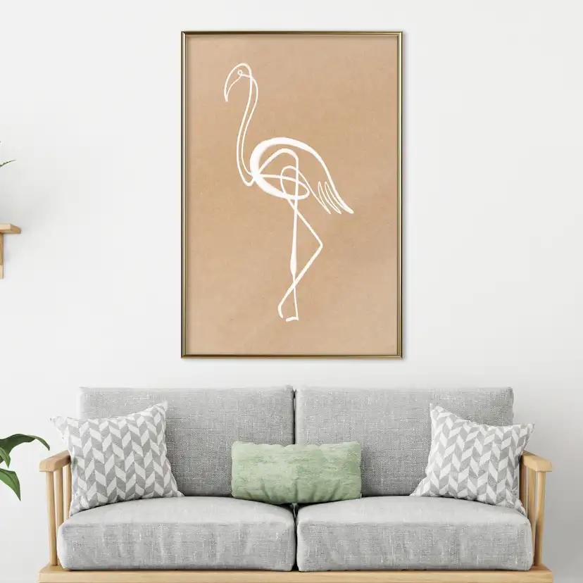Poster Artgeist Affisch White Flamingo