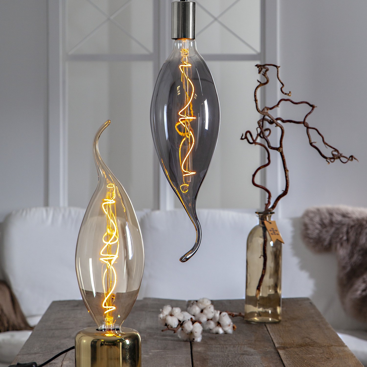LED-lampa Star Trading Filament E27 C125 Industrial Vintage Dimbar