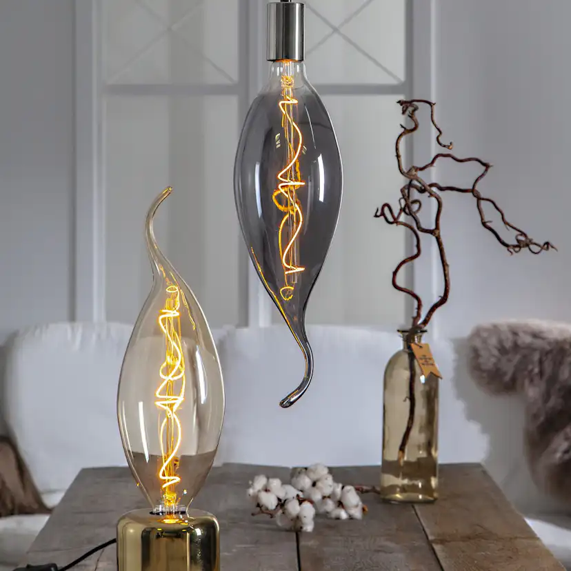 LED-lampa Star Trading Filament E27 C125 Industrial Vintage Dimbar