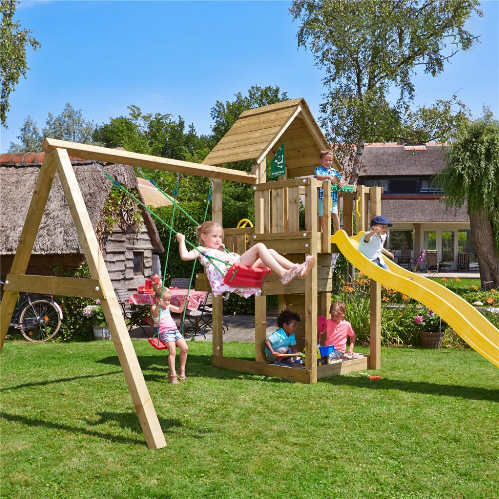 Lektorn Jungle Gym Cubby inkl. Swing Modul X'tra och rutschkana