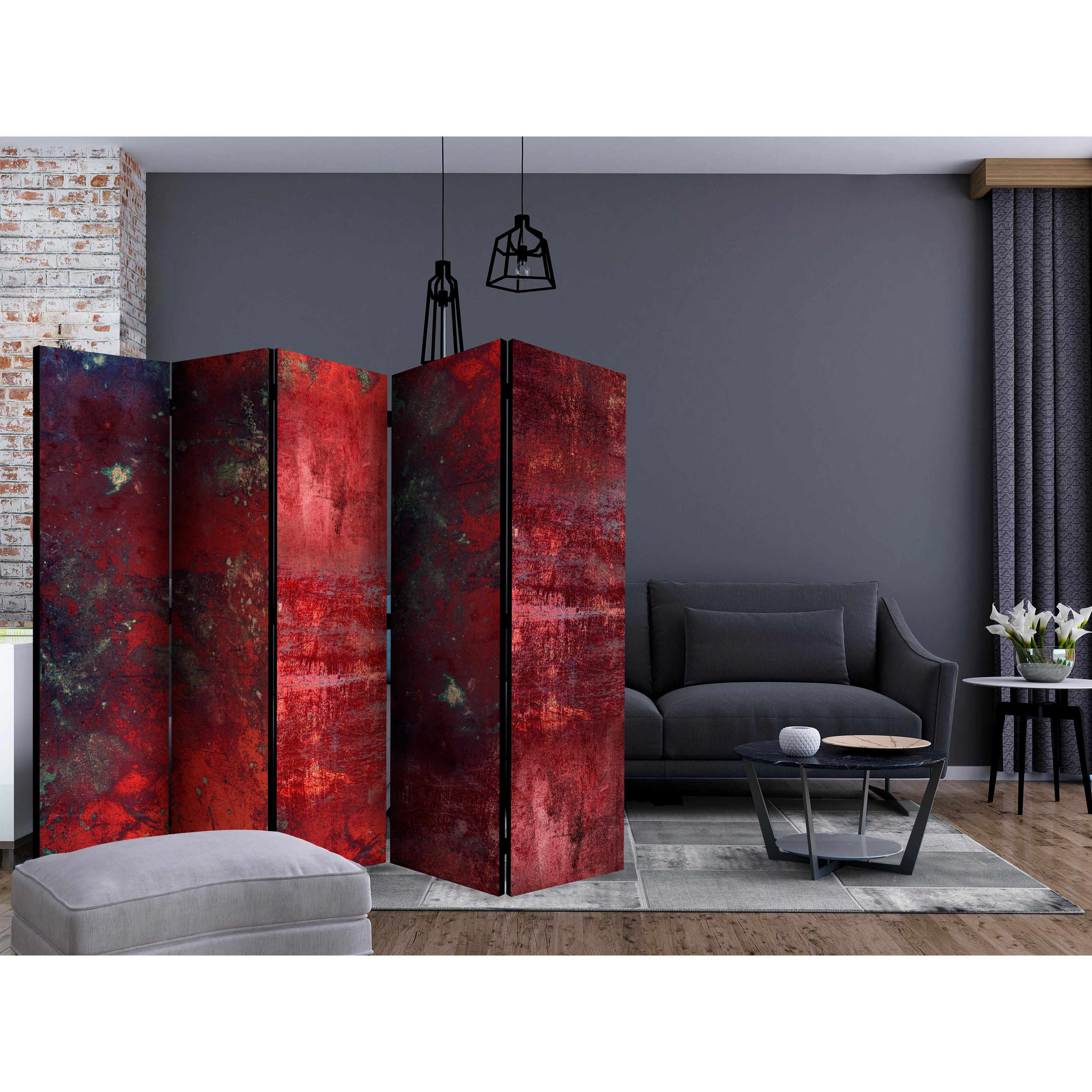Rumsavdelare Skärmvägg Arkiio Red Concrete II 225x172 cm