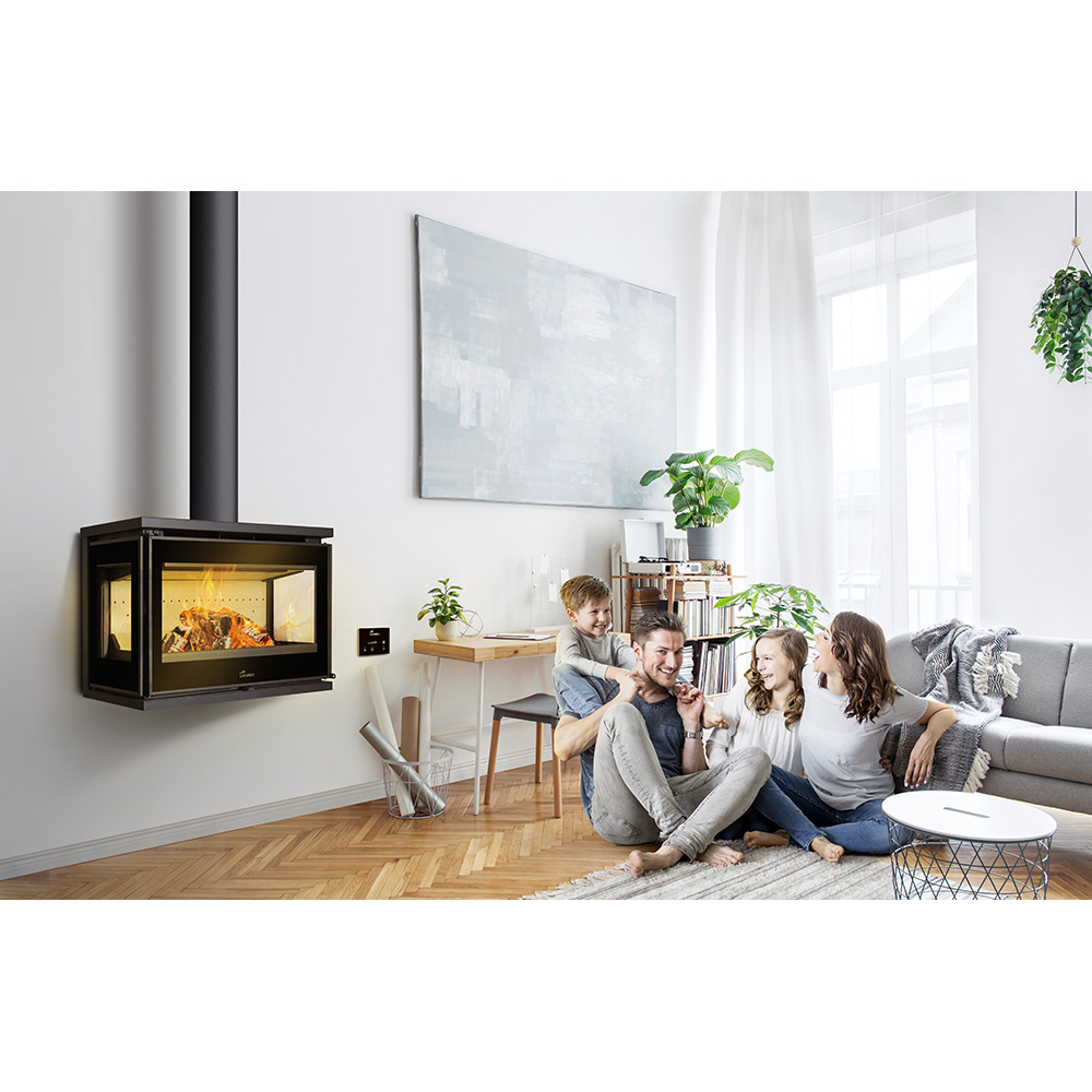 Braskamin Lacunza Paris CLID med Glas på tre sidor