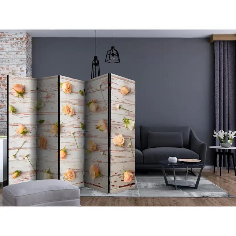 Rumsavdelare Skärmvägg Arkiio Wood och Roses II 225x172 cm