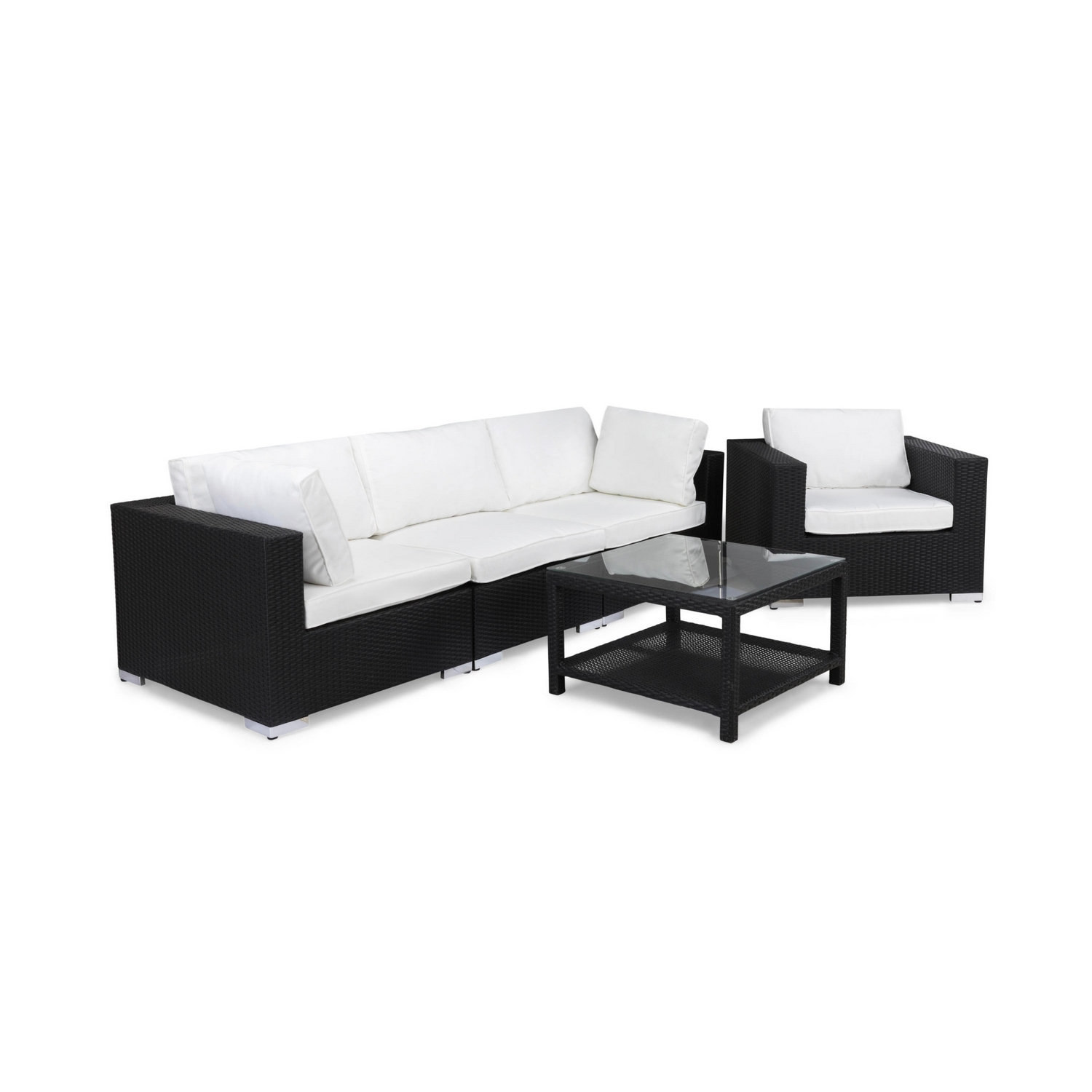 Loungegrupp Comfort Garden Bahamas 4-sits med Fåtölj och Bord 75x75