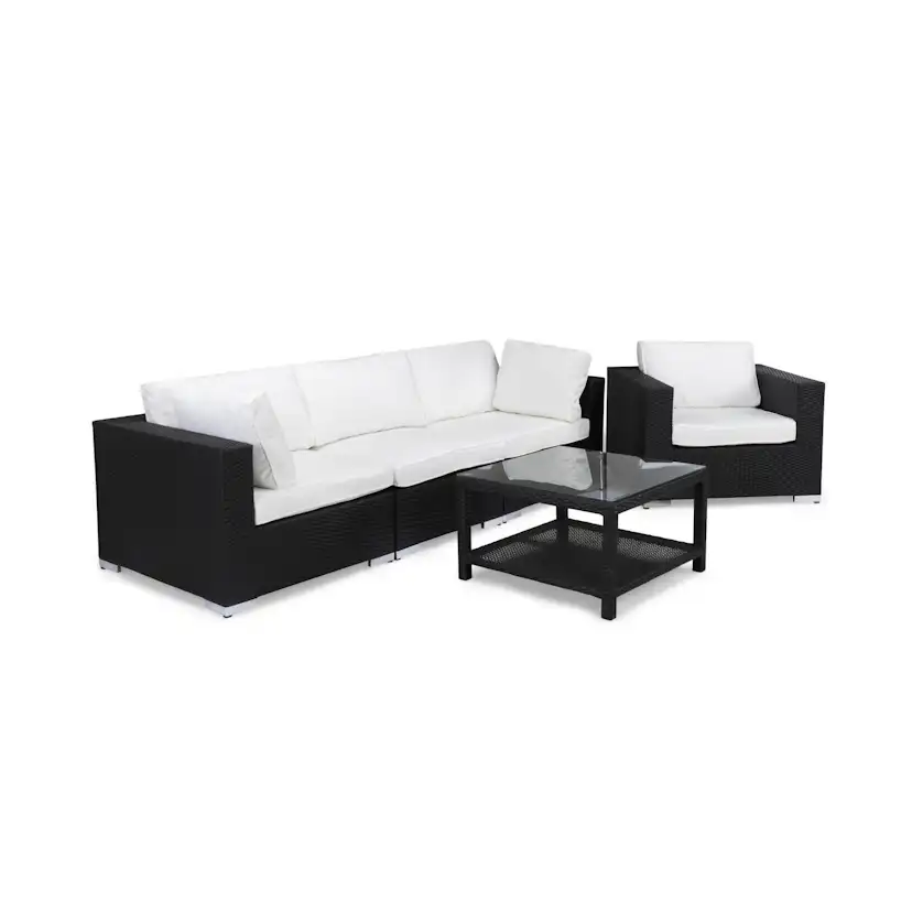 Loungegrupp Comfort Garden Bahamas 4-sits med Fåtölj och Bord 75x75