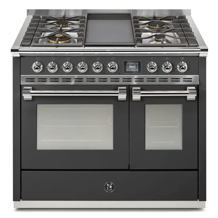 Gasolspis Steel Ascot Combi-Steam Svart 100 cm med BBQ och Ångfunktion