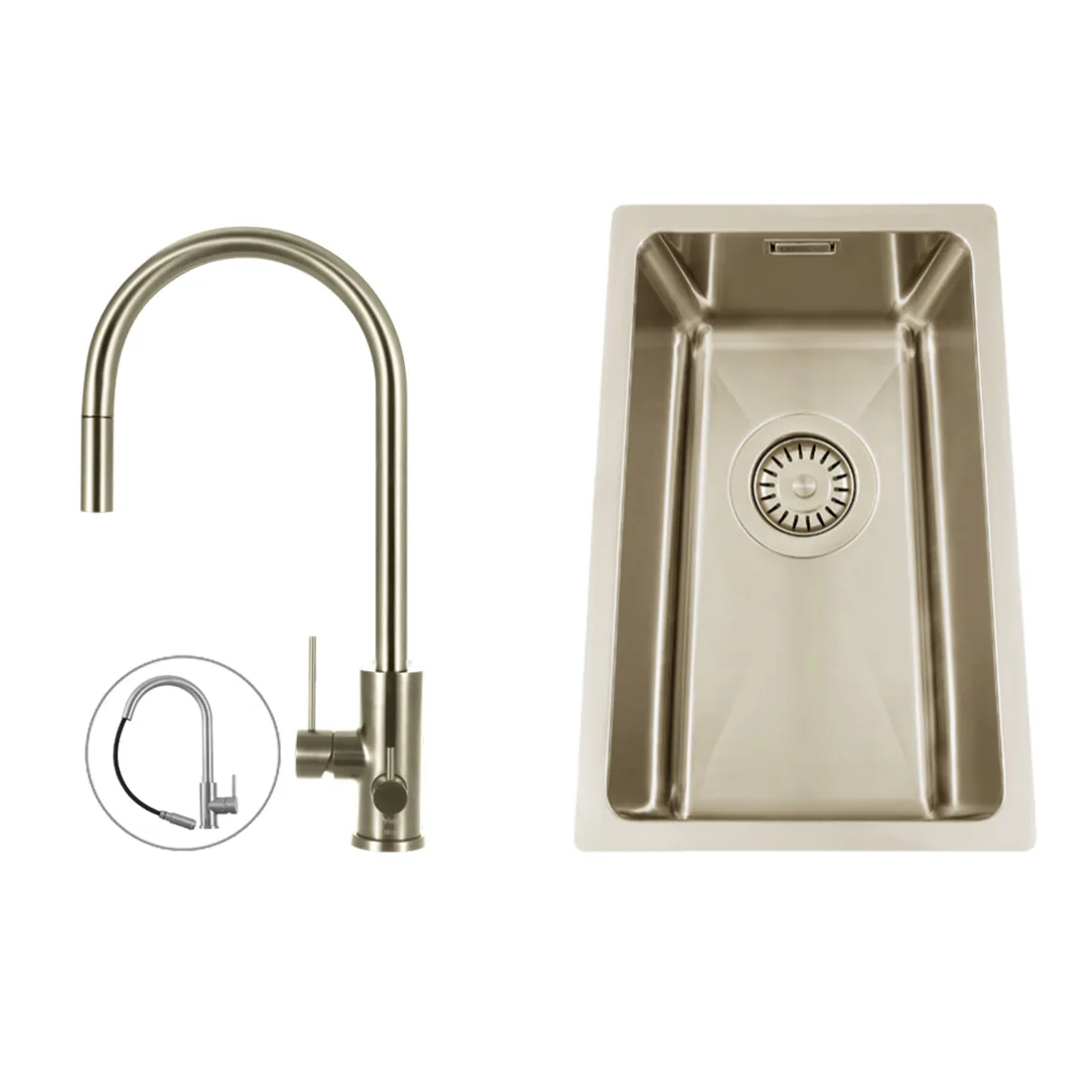 Diskho Nordic Tech Titan 230 X med Köksblandare Scandtap Steel Accent D
