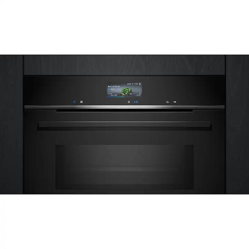 Ugn och Mikro Siemens iQ700 HM736G1B1 + CE732GXB1 Kombiugn Med Mikro För Inbyggnad Svart