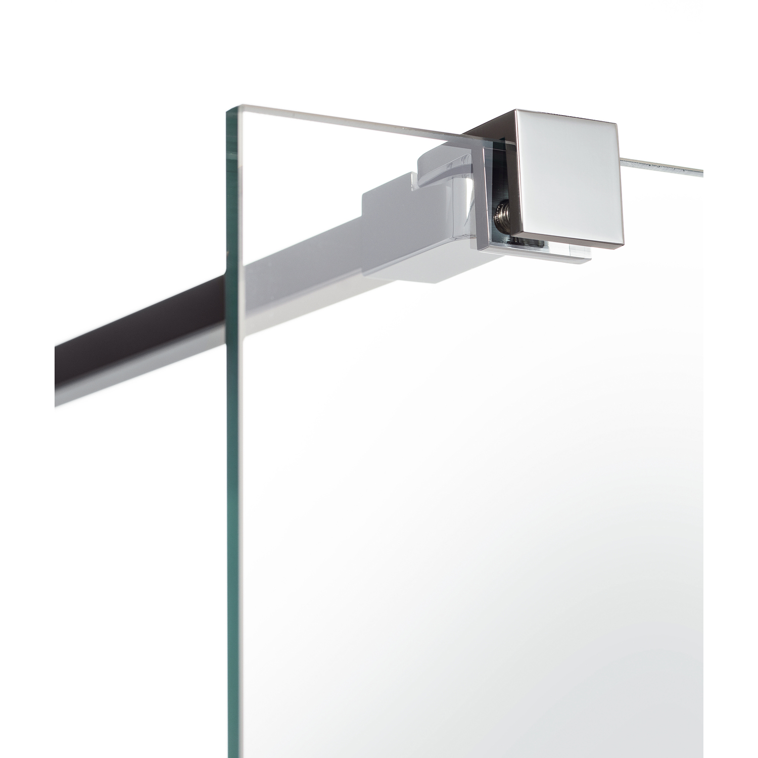 180° rak/fast Duschhörna 80x80x200 krom klarglas Profil: Krom, Klarglas, Fast vägg: 800 mm, Duschdörr: 800 mm