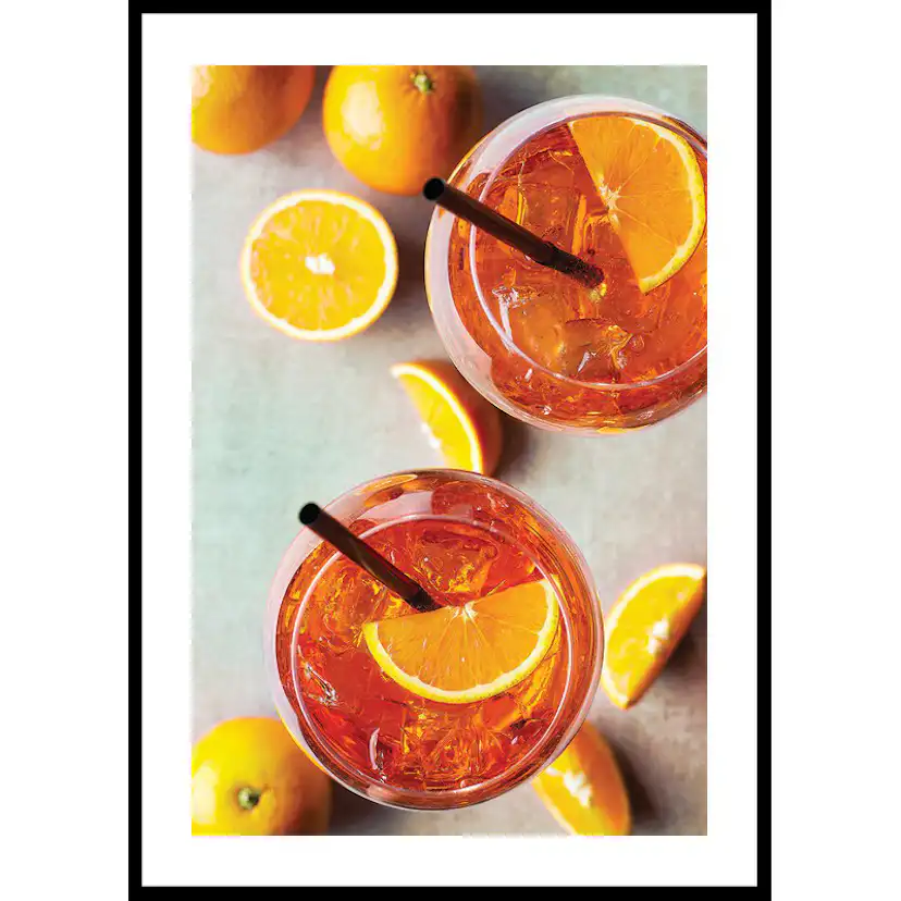 Aperol Spritz Cocktail And Oranges 50x70 50x70 cm