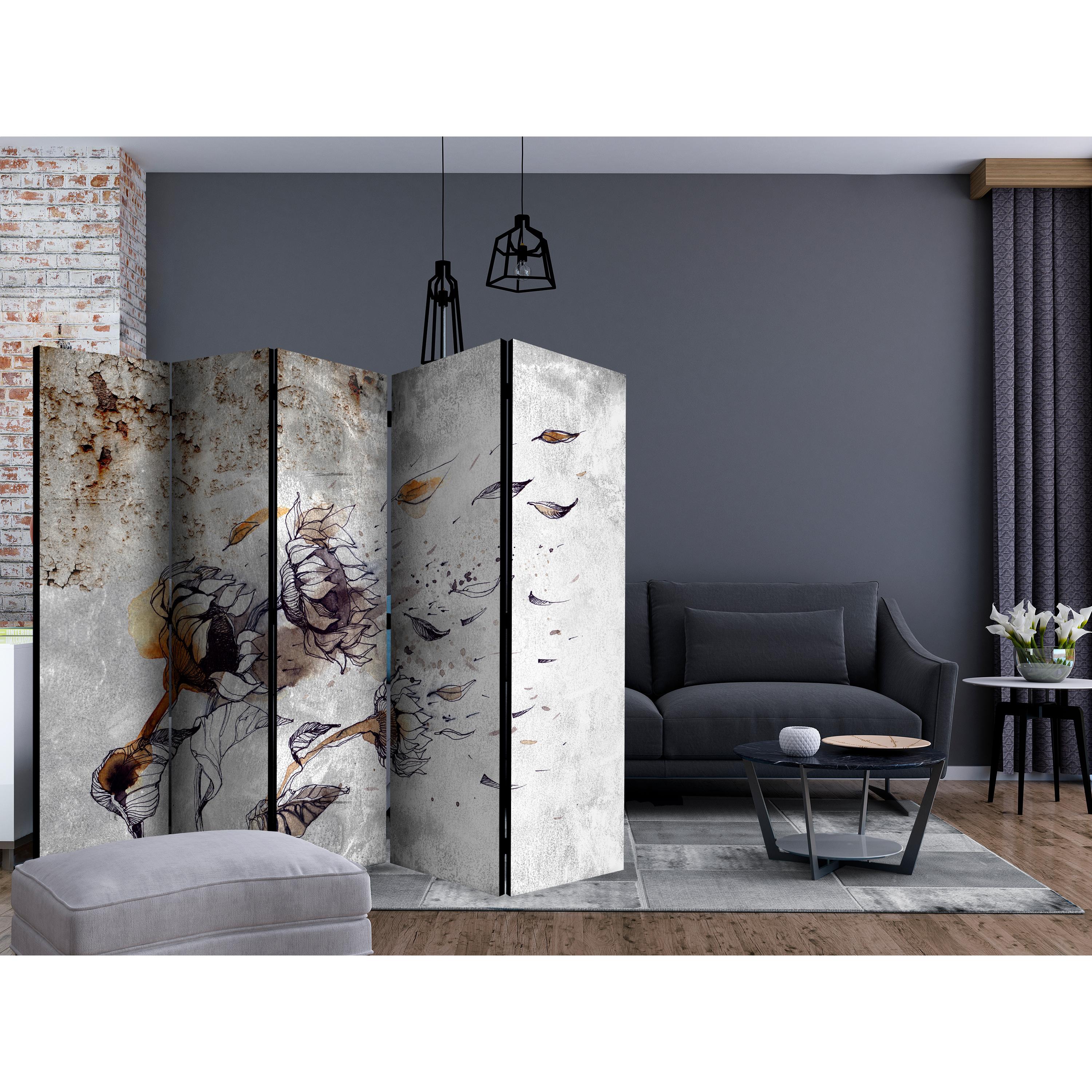 Rumsavdelare Skärmvägg Arkiio Recall Sunflowers II 225x172 cm