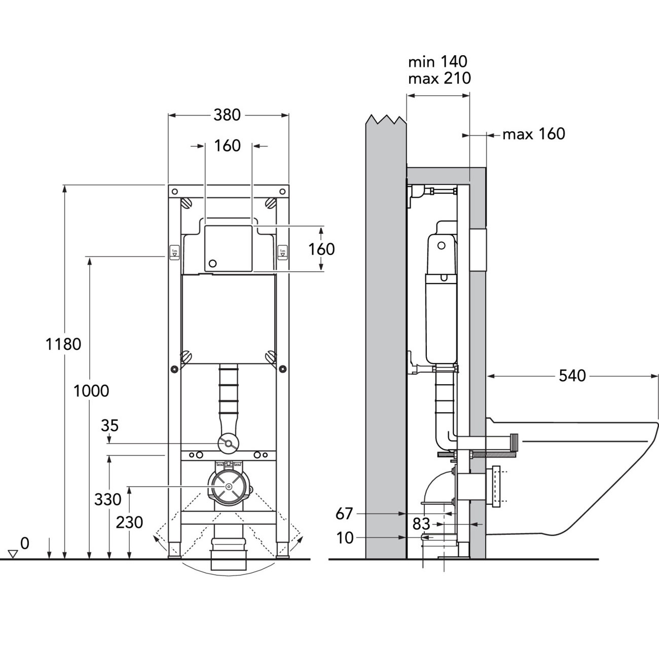 Vägghängd Toalettstol Gustavsberg Nordic3 All In One 3630 Komplett