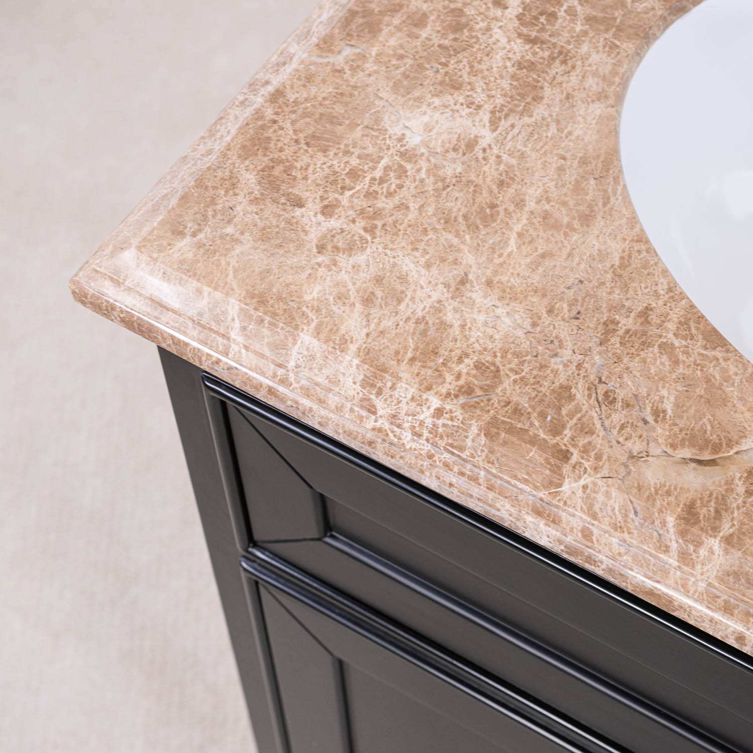 Tvättställsskåp Vesani Wyoming Dubbel Beige Marmor