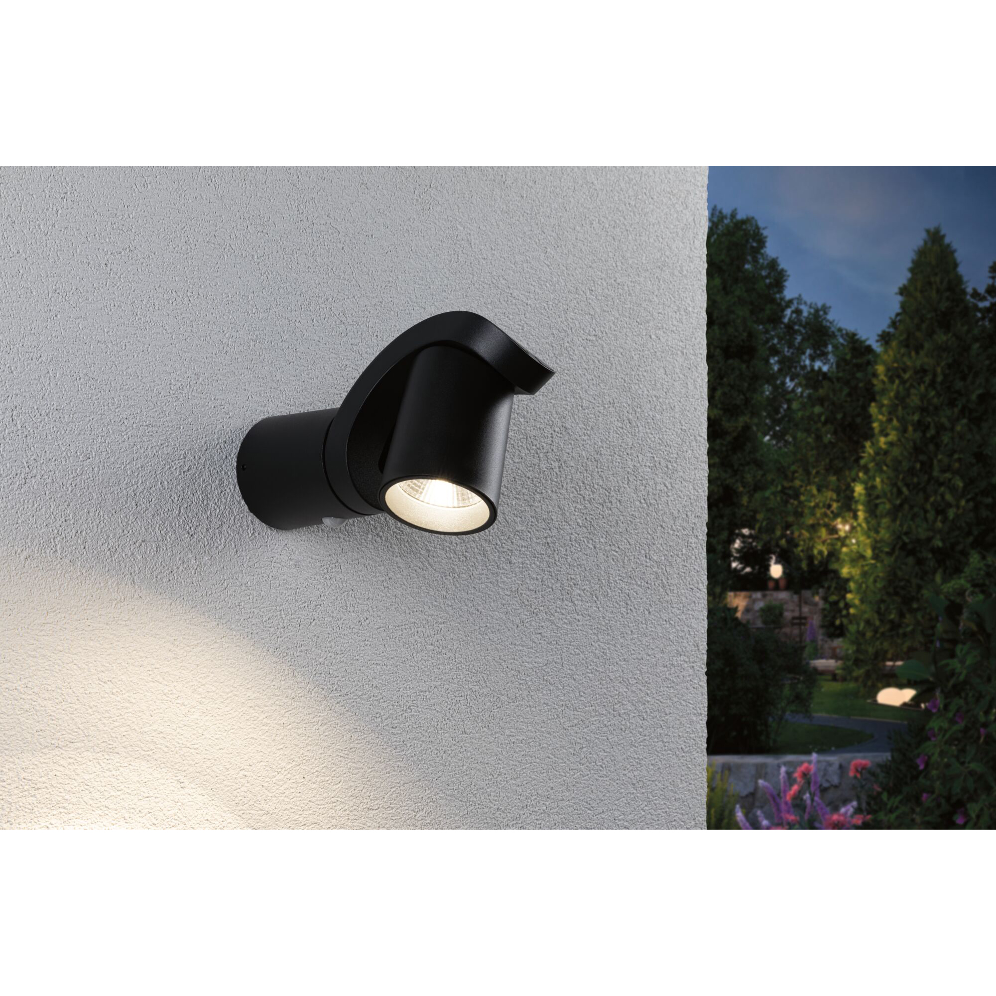 Fasadbelysning LED Paulmann Cuff med Skymningsstyrd rörelsedetektor IP44 230V