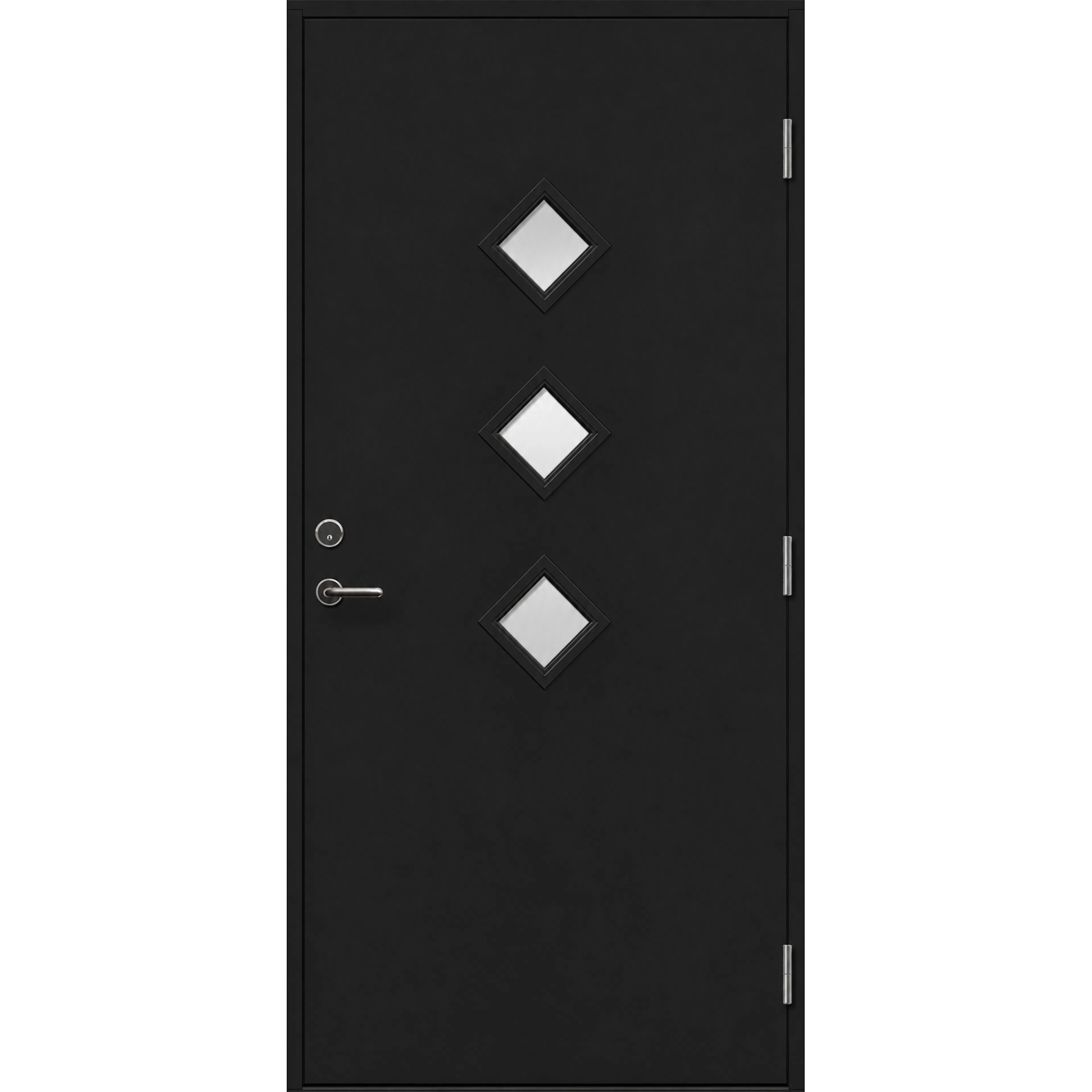 Ytterdörr Skandinaviska Dörrar Tradition glas Dorotea: 9x20, S-9000-N, Svart
