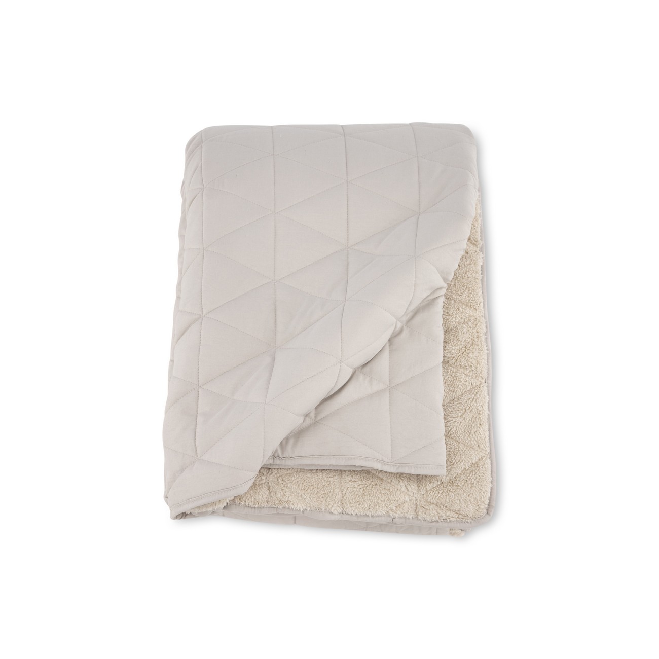 Nilla Bedspread Heavy brushed poly cationic/sherpa - Beige / Beige, Mått: 260x260 cm