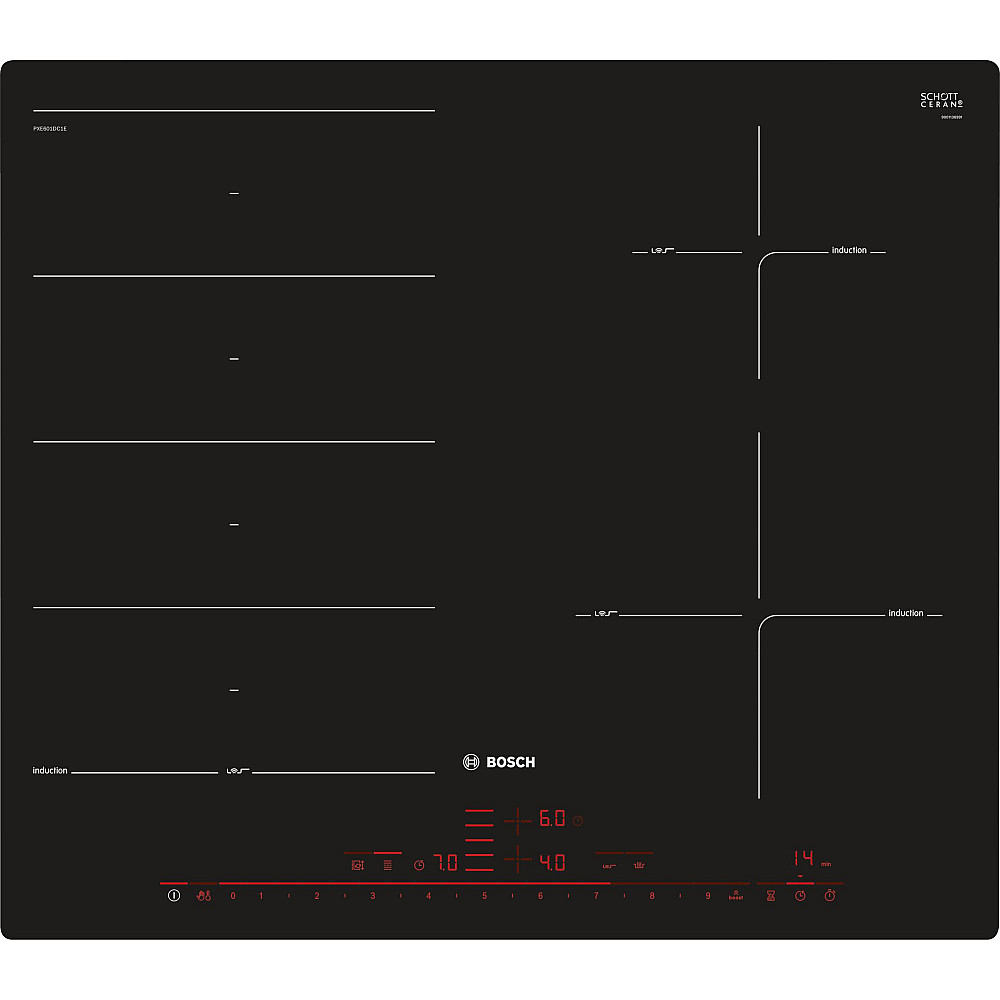 Induktionshäll Bosch Serie 8 PXE601DC1E med PerfectFry-Sensor