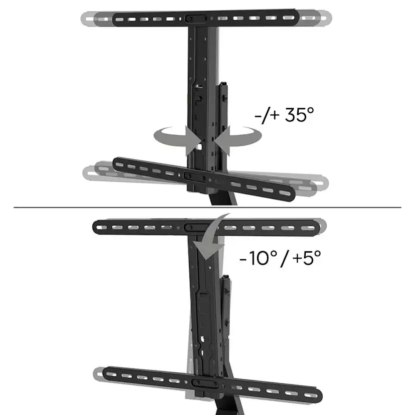 TV-stativ Hama Upp Till 65 tum Svart 200 x 200 Upp Till 600 x 400