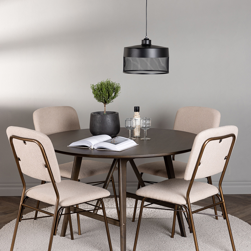 Matgrupp Venture Home Kaseidon Ø100 cm med 4 st Seda stolar