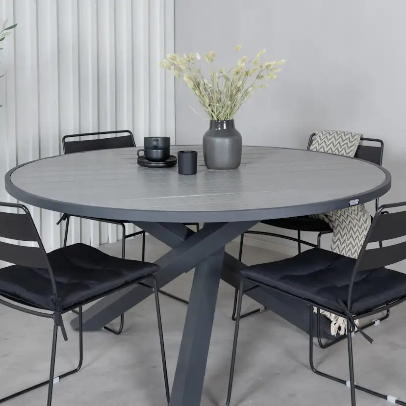 Matgrupp Utomhus Venture Home Pincy med 4 Lawrence Trädgårdsstolar