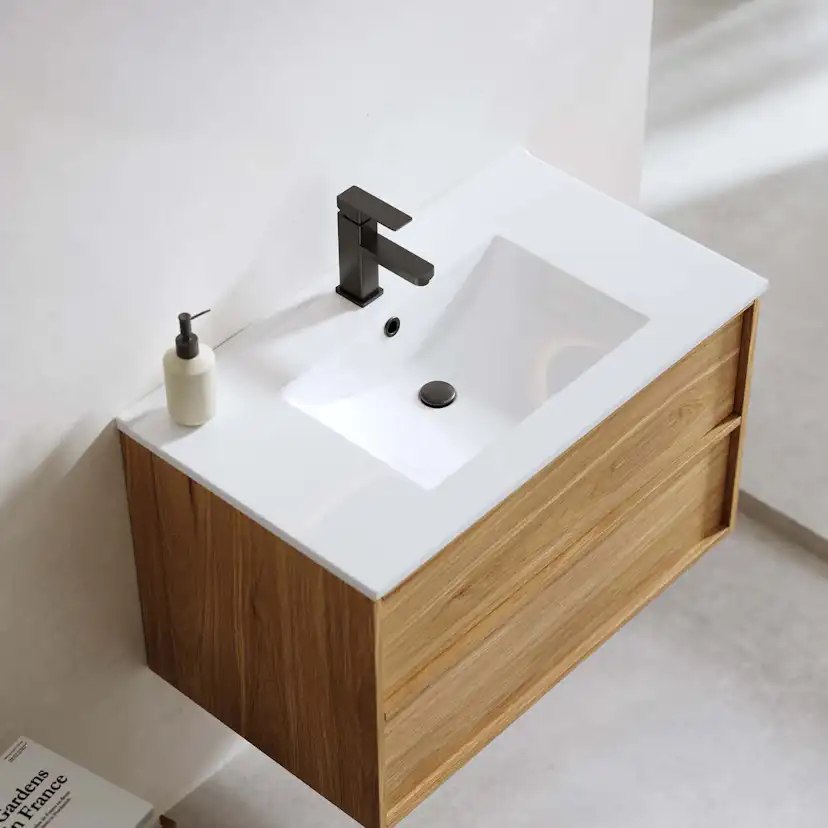Tvättställsskåp Bathlife Charm med Tvättställ och Spegel Skina